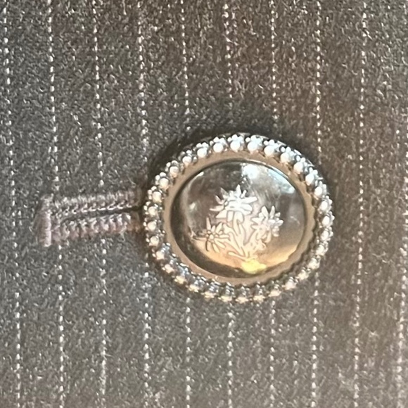 NWT Tahari Arthur S Levine Charcoal Pinstripe Double Button Suit Jacket Size 18 - Picture 6 of 12